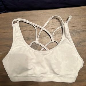 Ptula white Camo sports bra